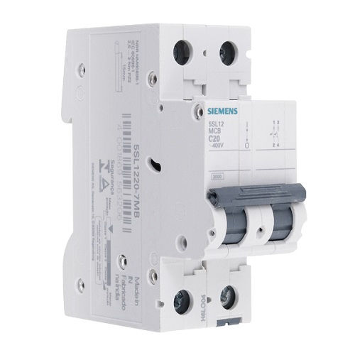 Disjuntor Termomagnético Fixo Bipolar 5SL1 C 20A 5 KA/3 KA 220/380VCA DIN