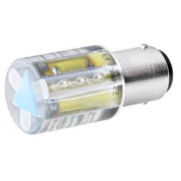 Lâmpada Lâmpada LED Sinalizador 1W BA15D 24VCA/VCC Branca