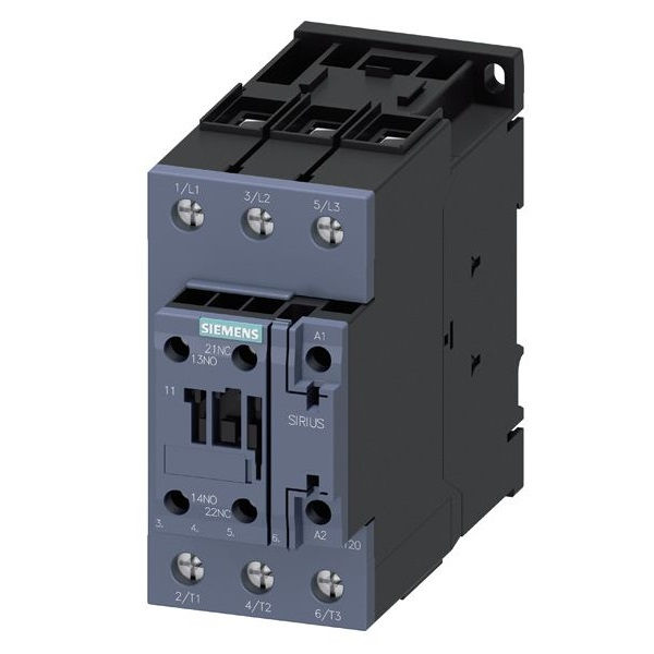 Contator Principal Tripolar 51A S2 1NA+1NF 220VCA 50/60 Hz 3RT2036 Conexão para Parafuso