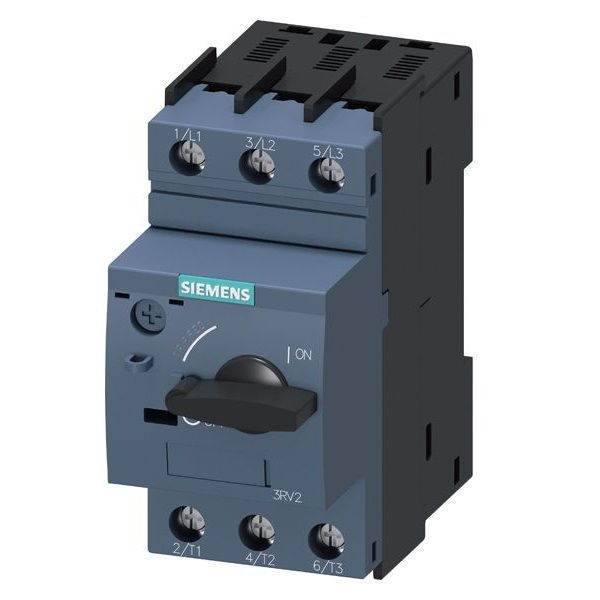 Disjuntor Motor Tripolar 3RV2011 1,40-2,00A Classe 10 com Acionamento Rotativo DIN S00 Conexão para Parafuso