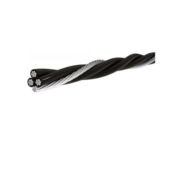 Cabo Alumínio Cabo Alumínio Isolado XLPE 90G 0,6/1 kV 3x 70+50,00 mm² Multiplex Preto AES SUL Classe 2 CAA