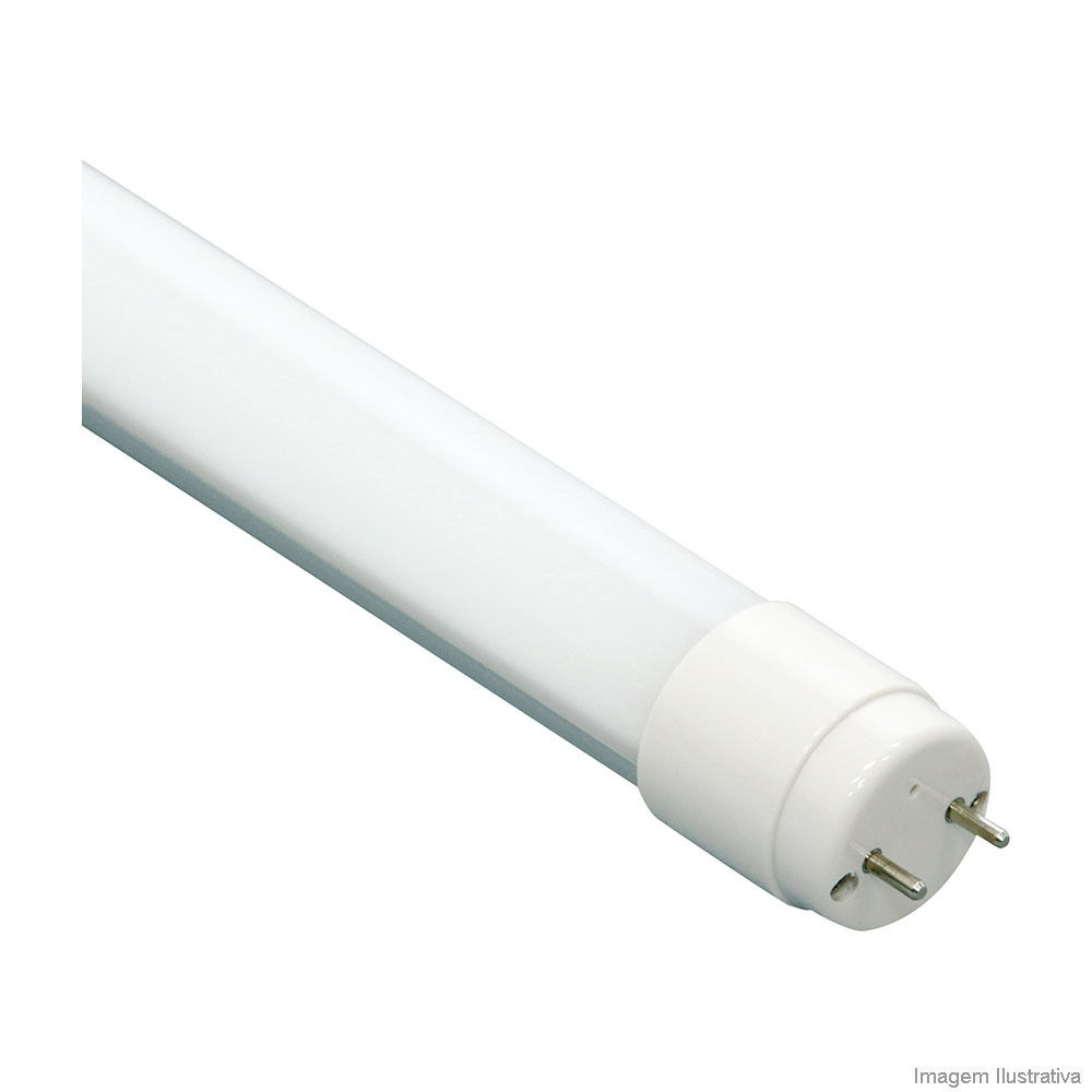 Lâmpada Lâmpada LED 9,9W Tubular T8 Vidro G13 Bivolt 6500K 900 lm 60 cm 25.000H
