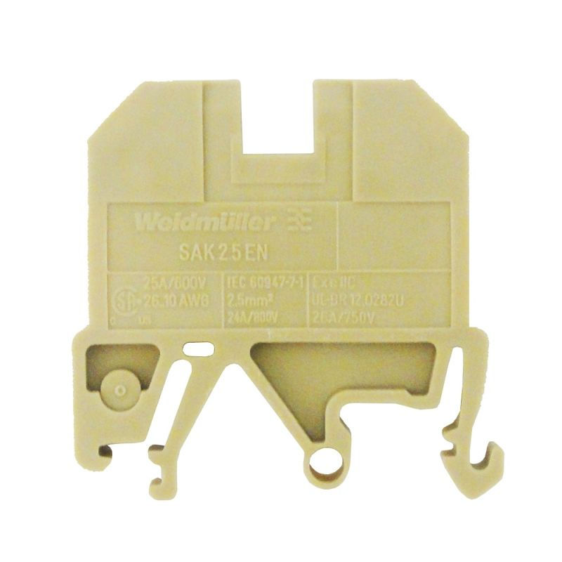 Conector Passagem SAK Poliamida EN 2,50 mm² Bege Conexão para Parafuso