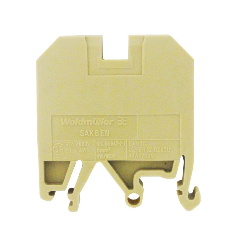 Conector Passagem SAK Poliamida EN 6,00 mm² Bege Conexão para Parafuso