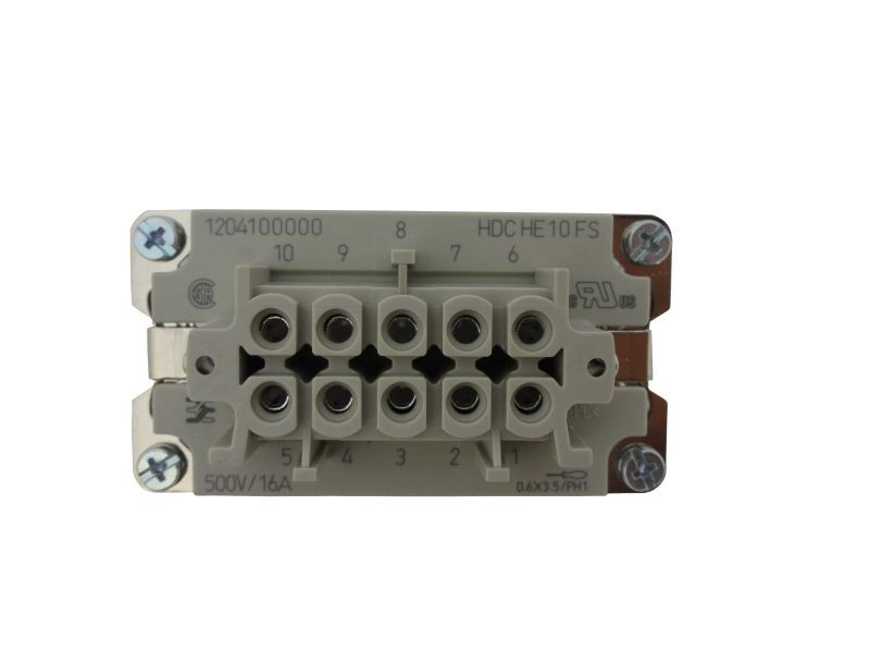 Miolo Fêmea 10 Polos 16A-500VCA Cinza