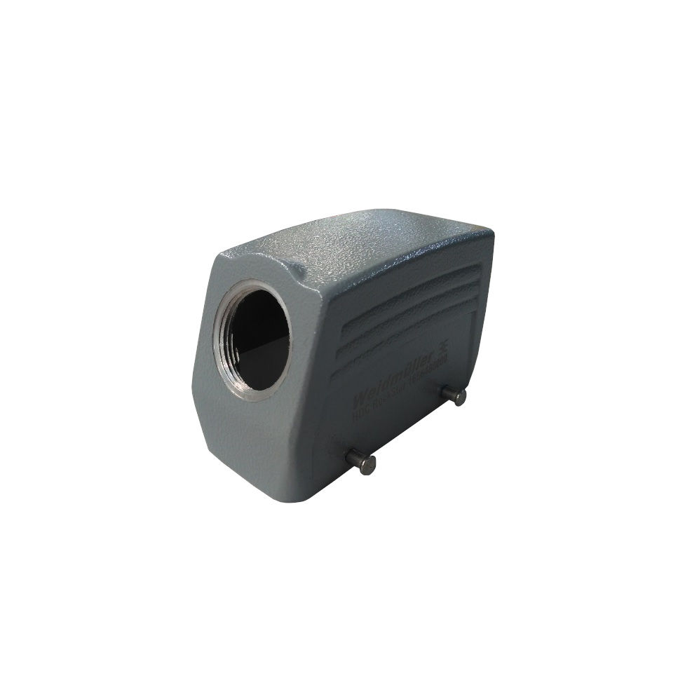 Carcaça Carcaça Metálica 4 Rebites 16 Polos 16A/500VCA Saída Lateral Cinza IP64