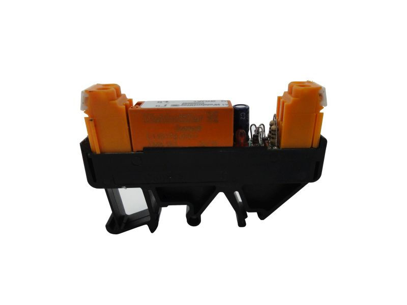 Acoplador Relé Acoplador Relé 24VCA/CC Contato 1NA com LED Vermelho 8A Largura 12 mm para Trilho DIN Conexão para Parafusos