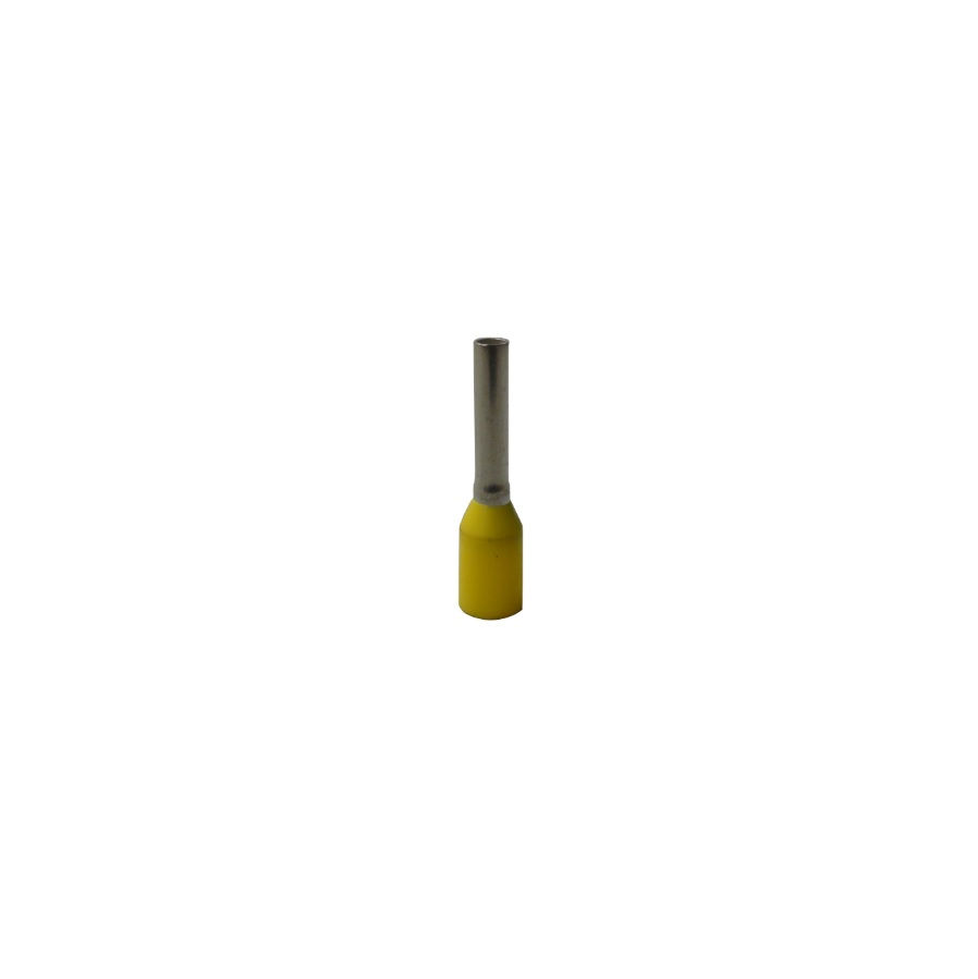 Terminal Cobre Estanhado a Compressão Pino Tubular Pre-Isolado 1,00 mm² Amarelo