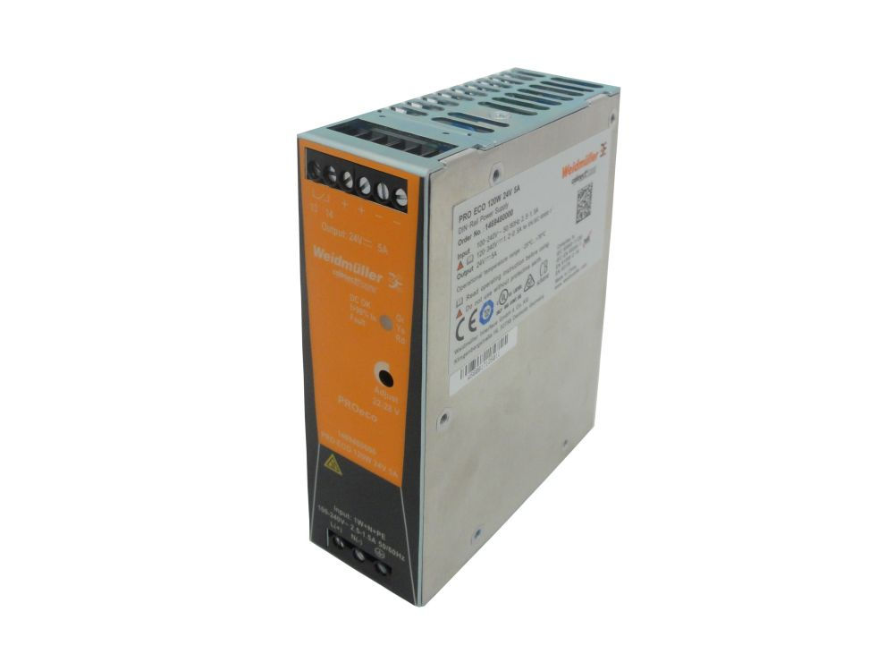 Fonte Alimentação Chaveada Monofásica 5A 120W 220VCA 24VCC para Trilho DIN Compacta