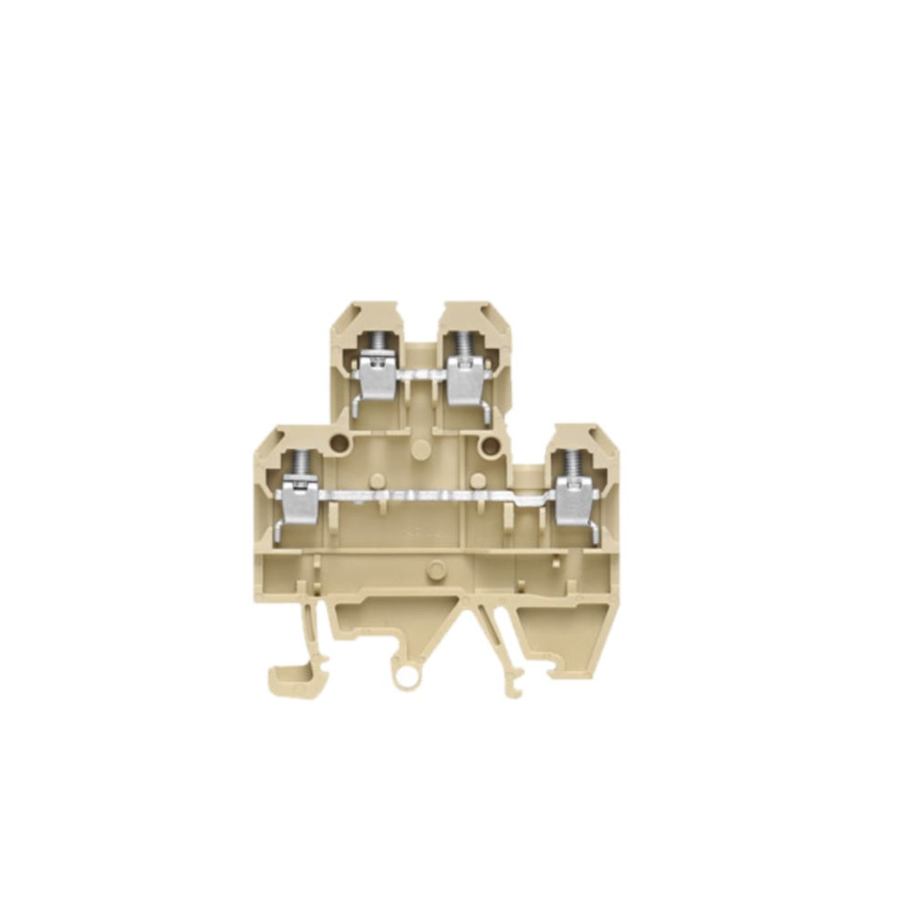 Conector Passagem SAK Poliamida EN Duplo DK4Q 4,00 mm² Bege Conexão para Parafusos Contatos Interligados