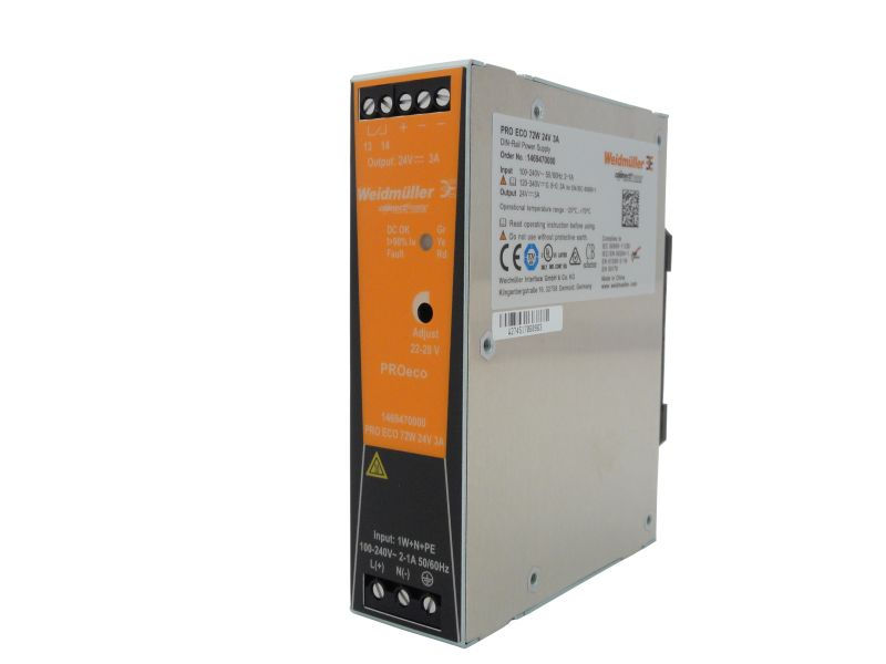 Fonte Alimentação Chaveada Monofásica 3A 72W 220VCA 24VCC para Trilho DIN Compacta