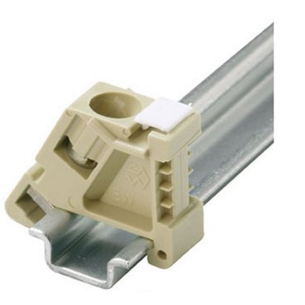 Poste Final Poliamida para Trilho 15 mm 9,50 mm Bege