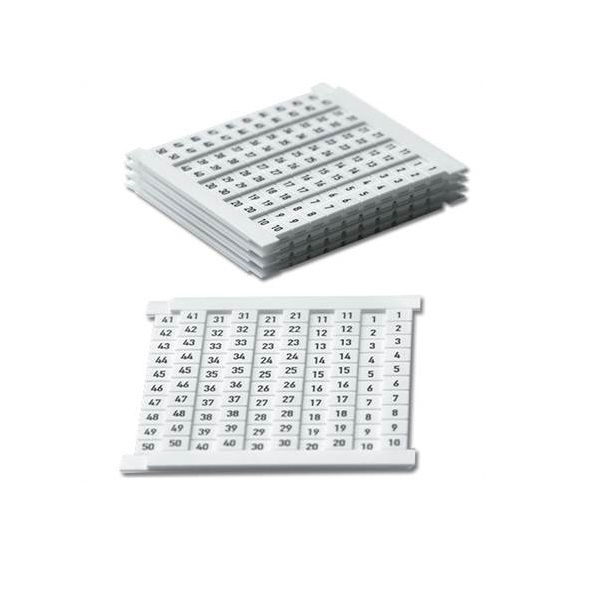 Marcador Identificador Horizontal PVC 11A 20 para Conector Branco Dekafix 5 com 50 PCS