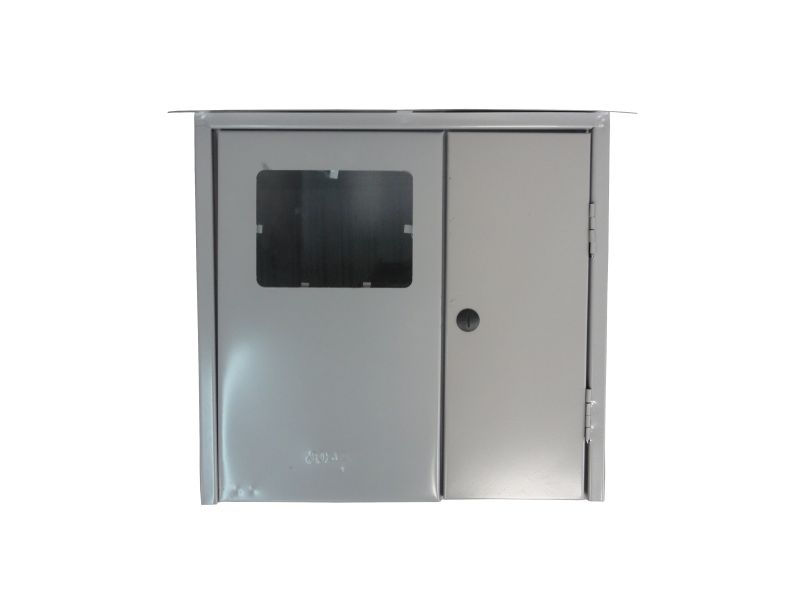 Caixa Medidor Externa Ferro 500X500X170MM Cinza Fixo C/visor Jolex