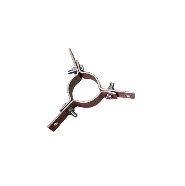 Abraçadeira Abraçadeira Galvanizada a Fogo 3 Estais para Mastro 1.1/2" com Porca e Parafuso