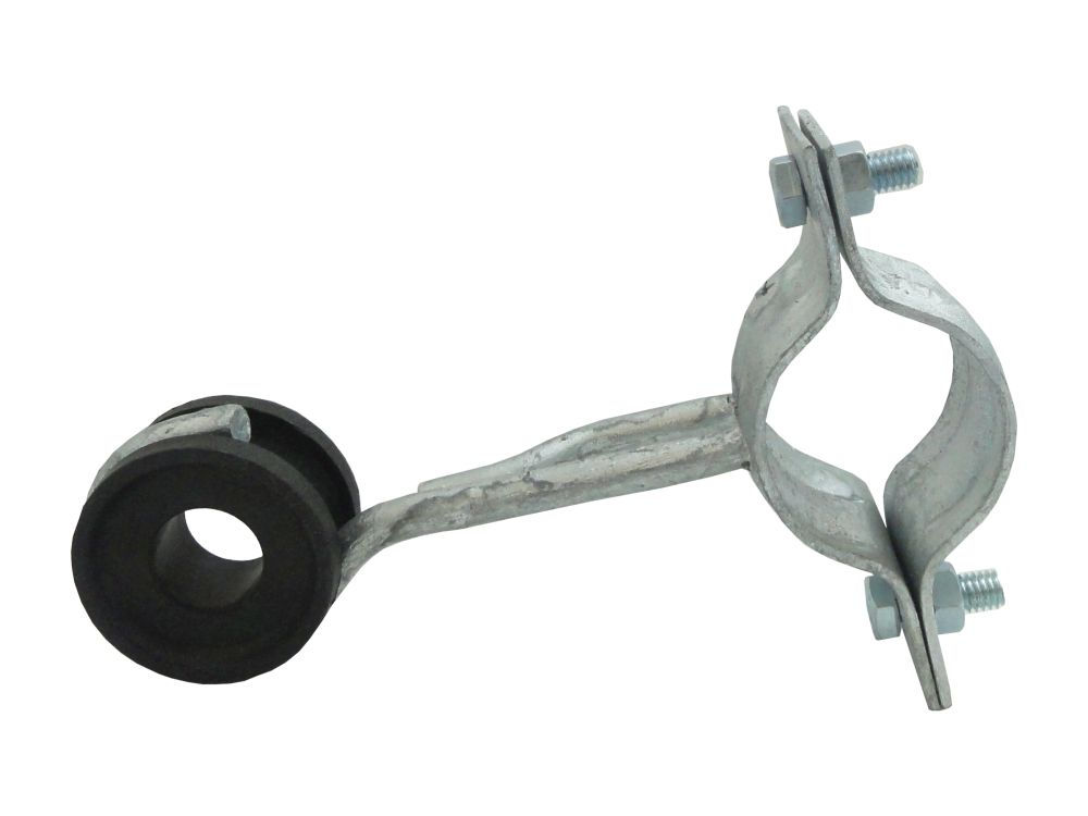 Isolador Galvanizado a Fogo Reforçado com 1 Descida para Mastro 2"