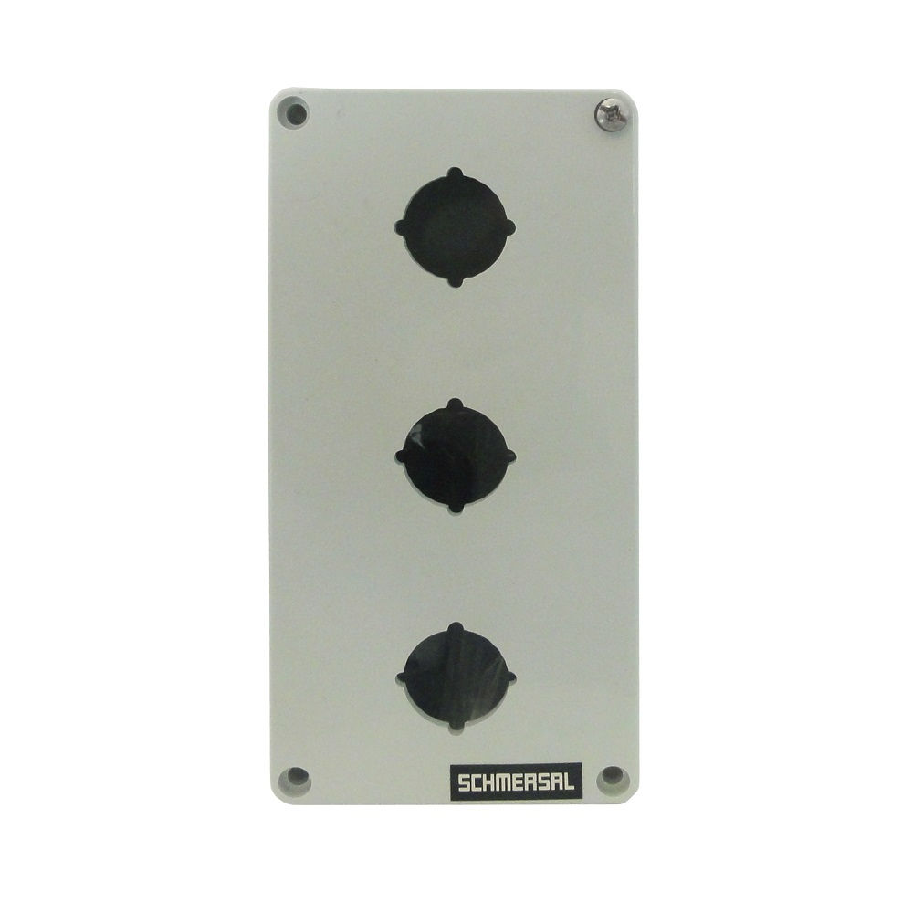 Caixa Botoeira Centralizada ABS 80x160x85 mm com 3 Furos 22,5 mm Cinza