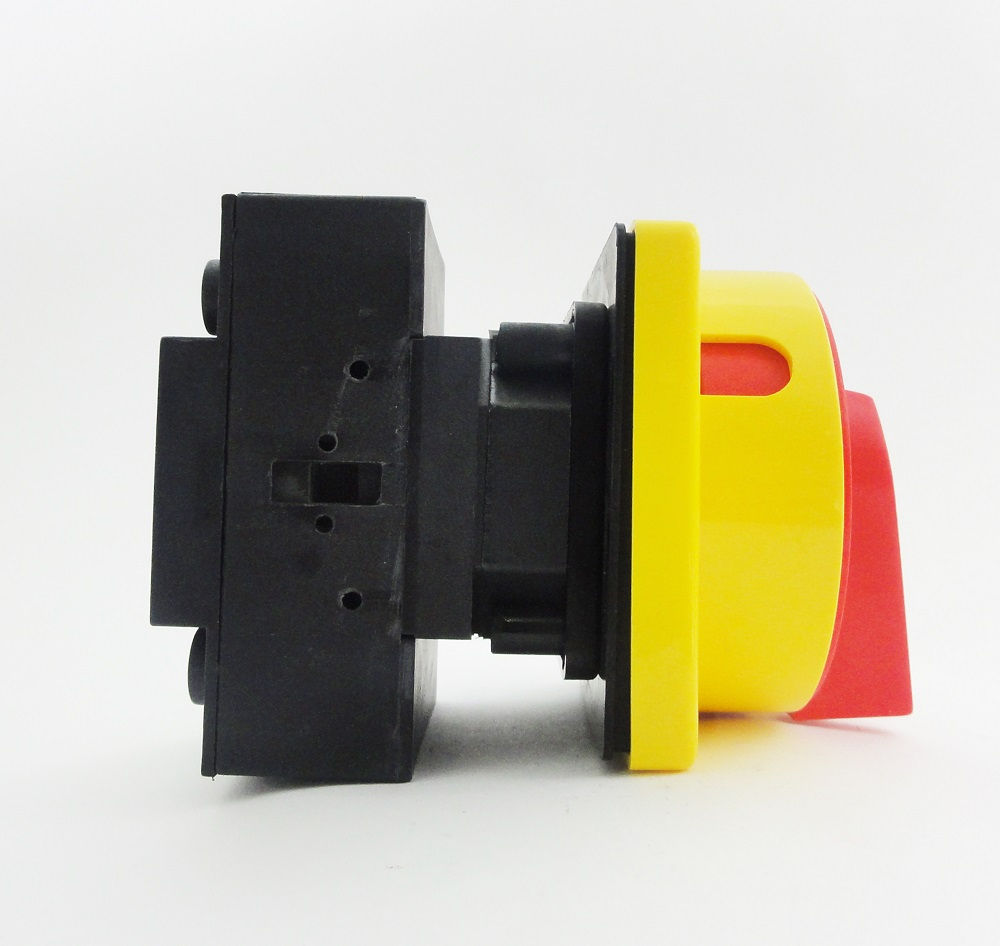 Chave Seccionadora Rotativa Tripolar 25A para Furo 22 mm com Manopla Vermelha para Cadeado