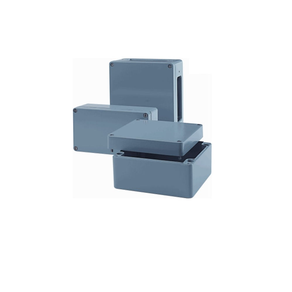 Caixa Passagem Embutir Alumínio 120x122x80 mm Cinza