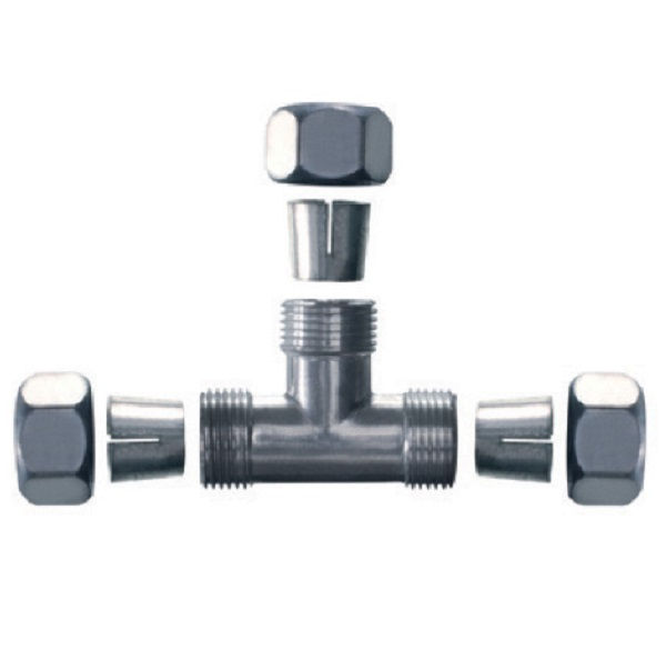 Borne Concêntrico Latão Derivação T para Vergalhão 1/2"