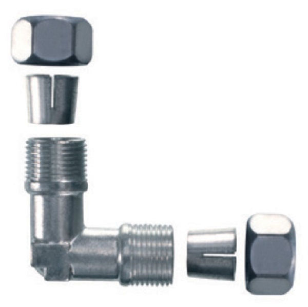 Borne Concêntrico Latão Estanhado União Angular para Vergalhão 1/2"