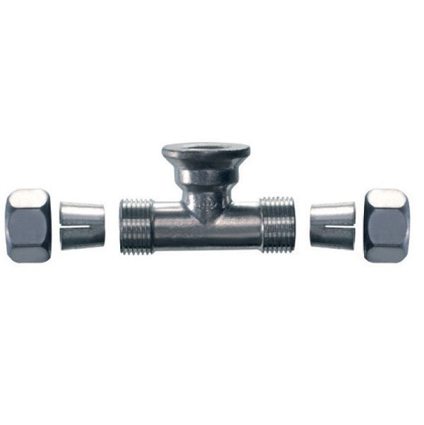 Borne Concêntrico Latão Estanhado União para Vergalhão 3/8"X1/2" com Suporte