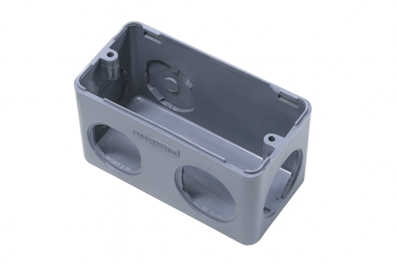 Condulete PVC Multiplo L 6 Saídas 1/2-3/4 Sem Rosca Sem Tampa Com Quatro Tampoes Sem Vedação Cinza IP54 Wetzel S.A