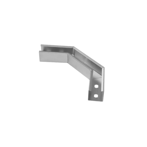 Curva 90G Horizontal Galvanizada Eletrolítica Interna para Perfilado 38x38 mm