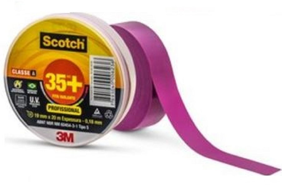 Fita PVC Isolante 750V 90G 19 mmX20 M ESP 0,18 mm 35+ Violeta