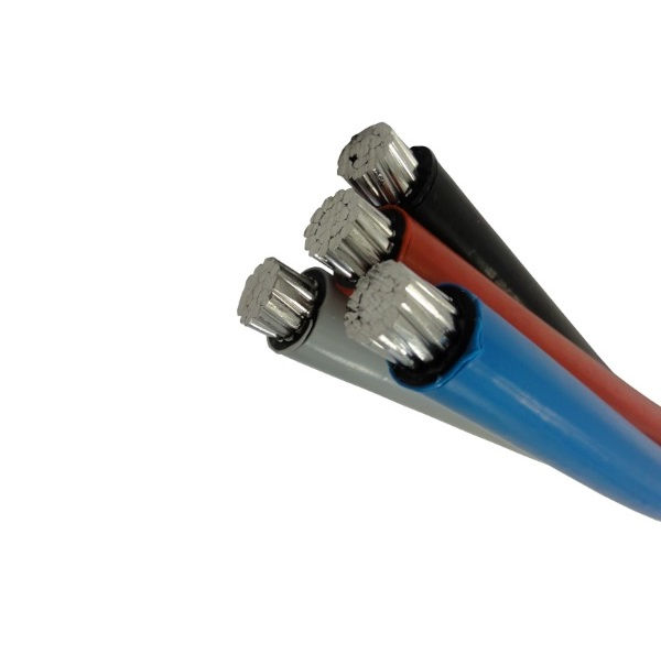 Cabo Alumínio Cabo Alumínio Isolado XLPE 90G 0,6/1 kV 3x 120+120,00 mm² Multiplex Neutro Isolado Preto/Cinza/Vermelho/Azul NBR 8182 Classe 2