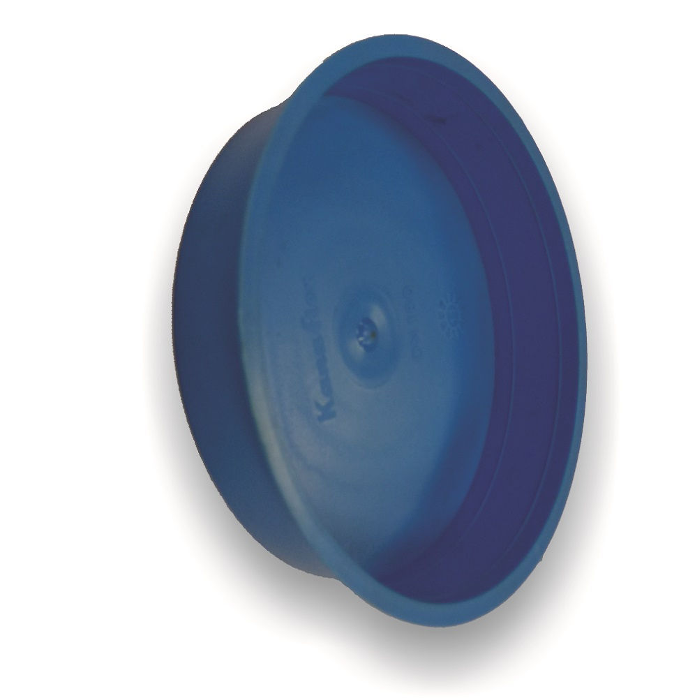 Tampão Tampão PEAD para Duto Corrugado Anelar 4" Azul Kanaduto