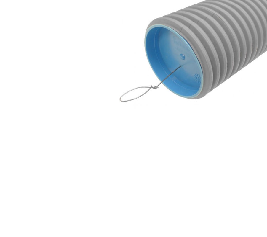 Duto Corrugado Kanaduto PEAD Anelar com Arame sem Fita 3" Cinza com 25 M