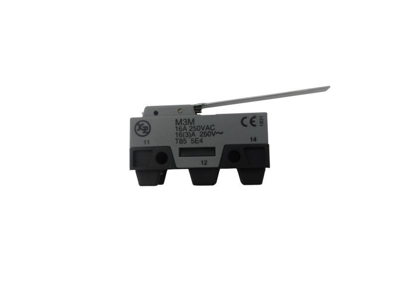Fim de Curso Microrruptor M3 M 16A 250VCA Corpo PVC Caixa Estreita com Haste Longa Operação Invertida 1NA+1NF