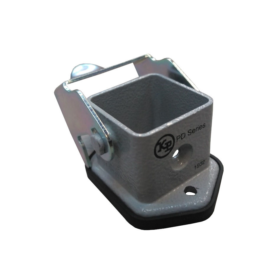 Base Embutir Alta 4 Polos Metálica com 1 Alavanca Cinza