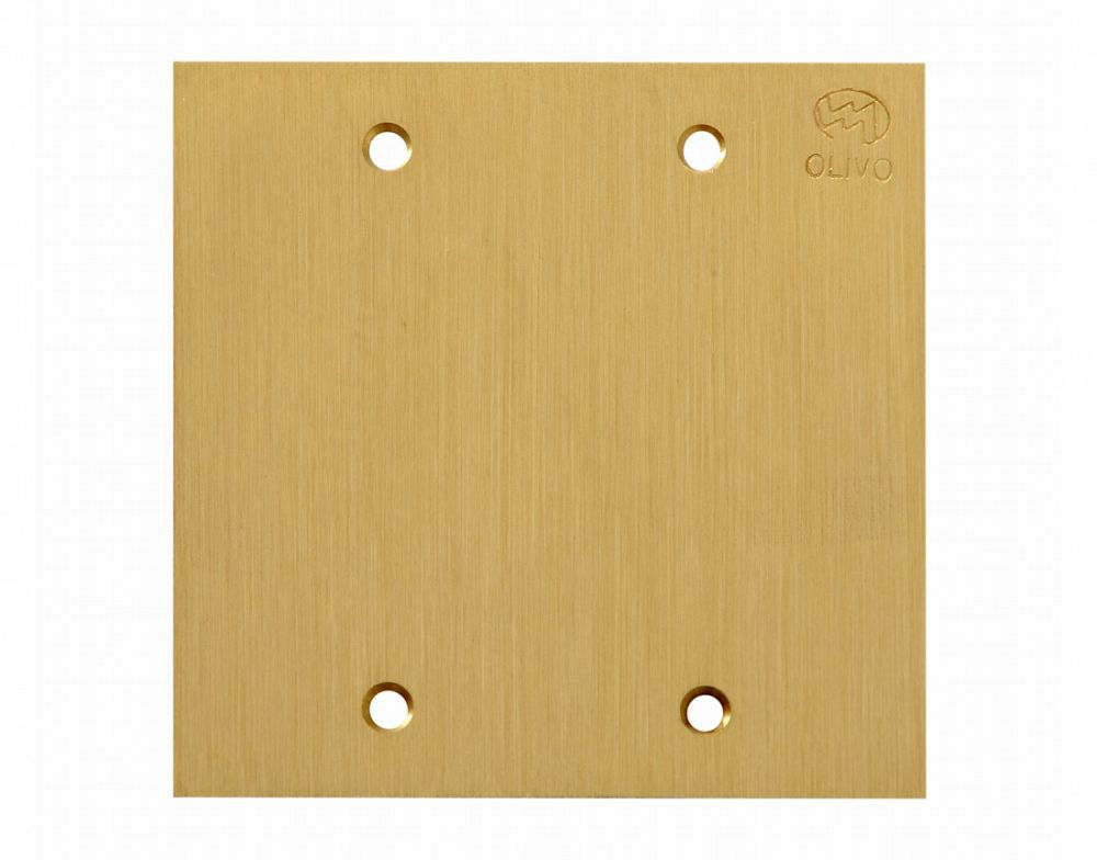 Placa Piso Unha Latão Escovado Cega 4x4 Padrão