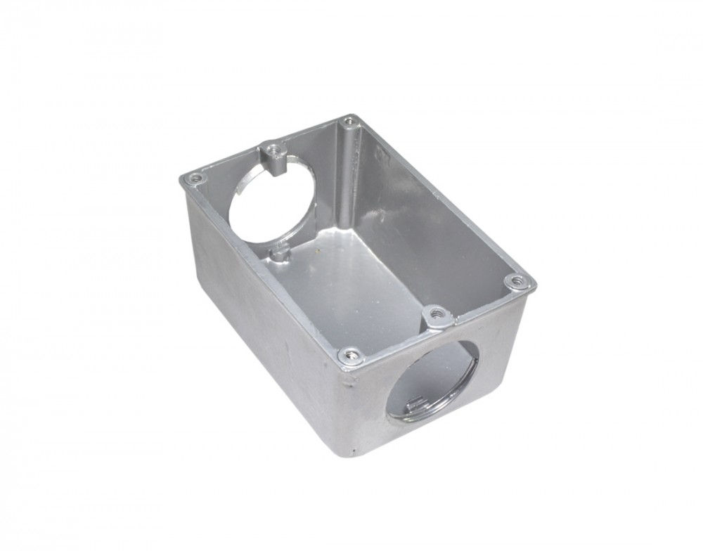 Caixa Piso Baixa Alumínio 4x2 Fixo Furo 1"