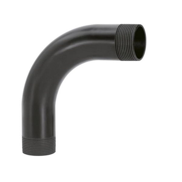 Curva 90G Longa PVC para Eletroduto 1.1/4" com Rosca BSP Preta