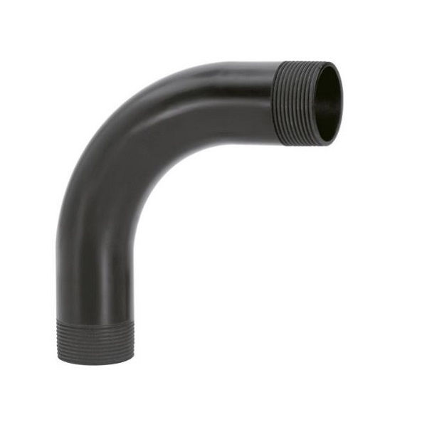 Curva 90G Longa PVC para Eletroduto 1.1/2" com Rosca BSP Preta