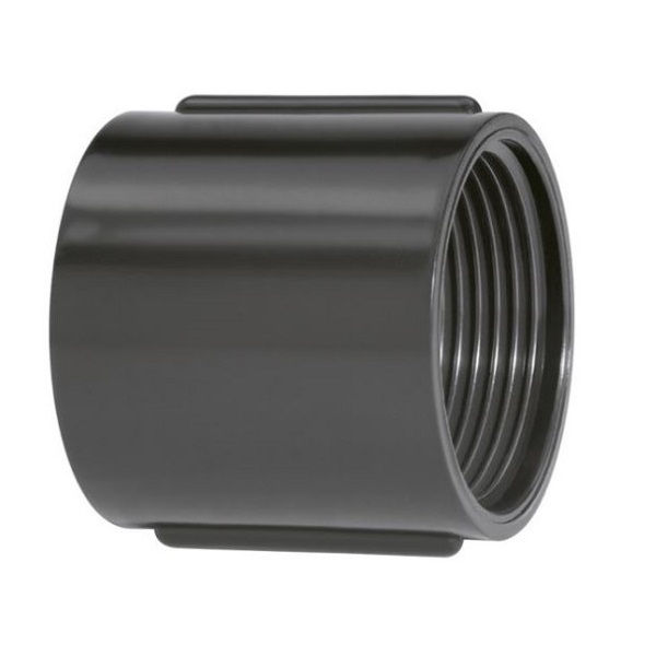 Luva PVC para Eletroduto 1.1/2" com Rosca BSP Preta