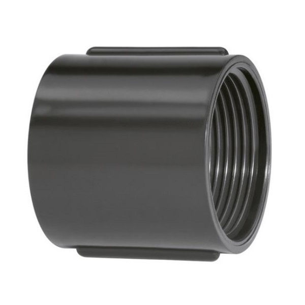 Luva PVC para Eletroduto 2" com Rosca BSP Preta