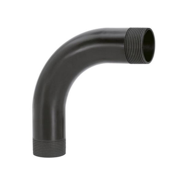 Curva 90G Longa PVC Para Eletroduto 1/2" Com Rosca BSP Preta Amanco