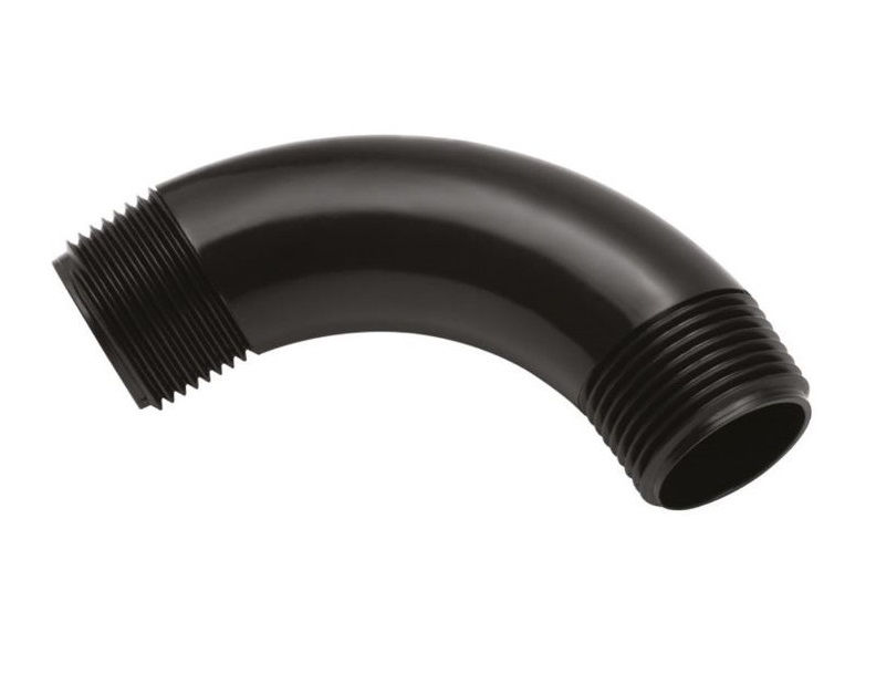 Curva 90G Curta PVC para Eletroduto 1" com Rosca BSP Preta