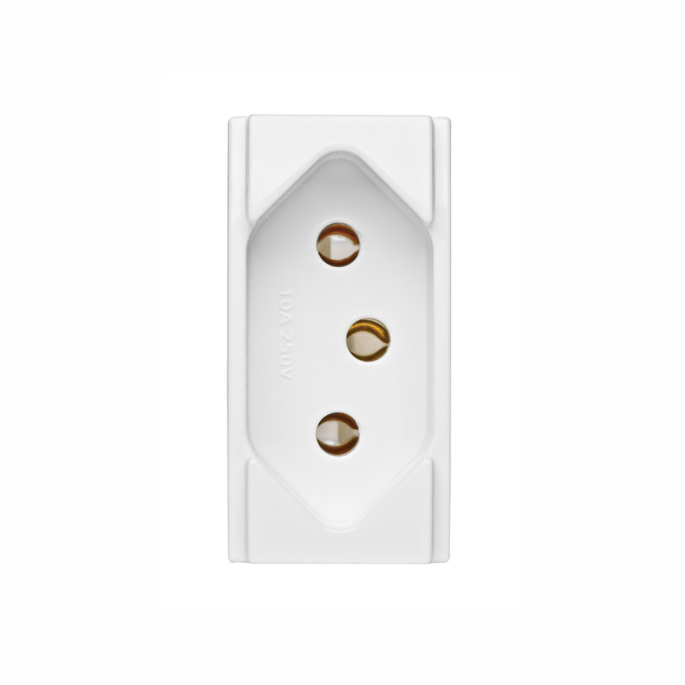 Módulo Tomada 2P+T 10A/250VCA PVC Branco Duale UP