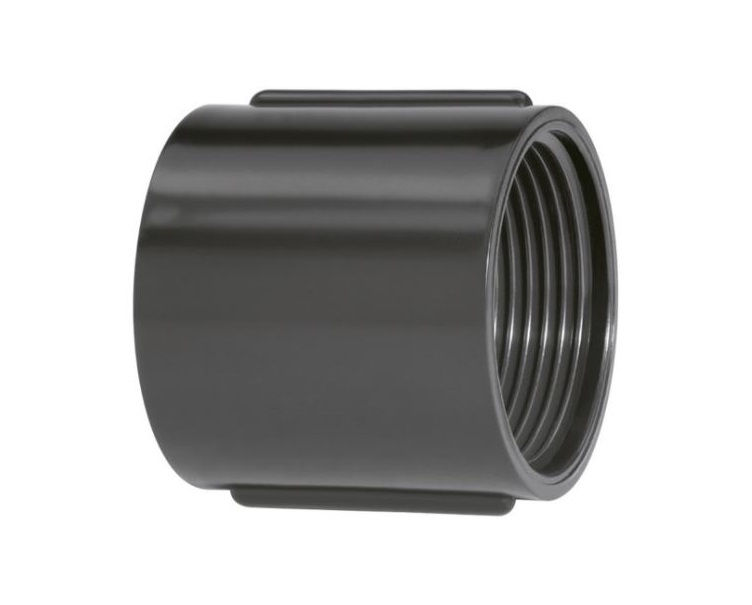 Luva PVC para Eletroduto 2.1/2" com Rosca BSP Preta