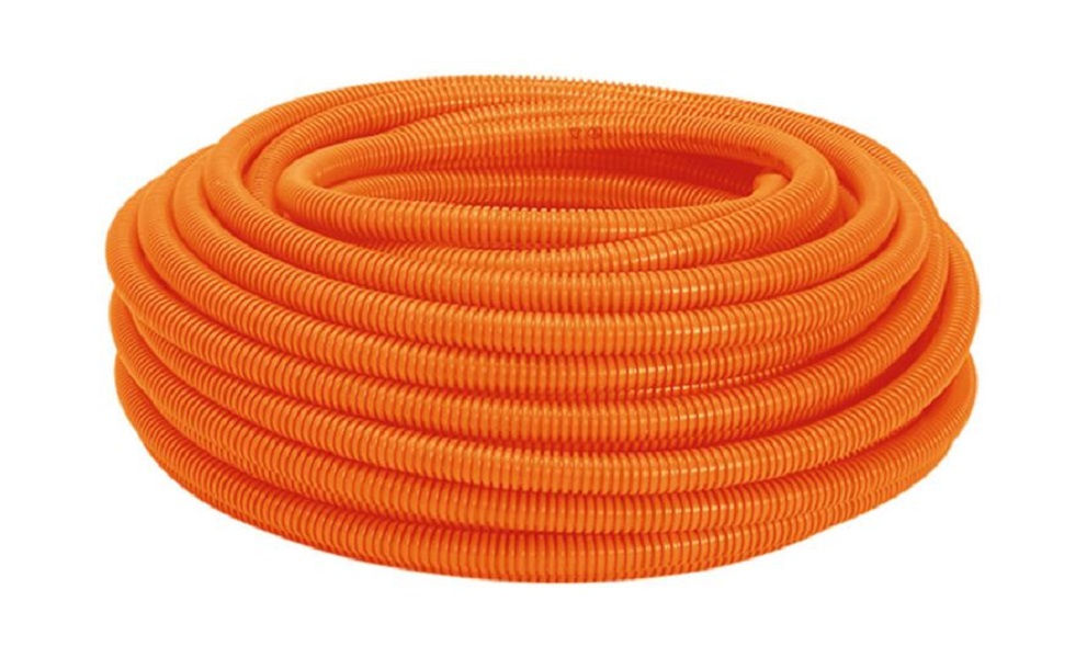 Conduíte Conduíte Corrugado Reforçado PVC 1/2" com 50 M Laranja