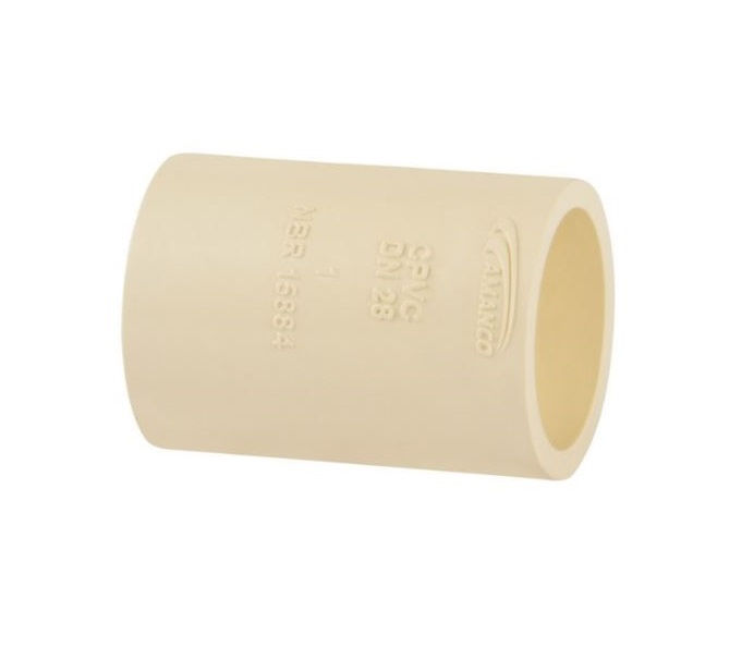 Luva Super CPVC Simples Soldável 28 mm Ultratemp Flowguard Água Quente