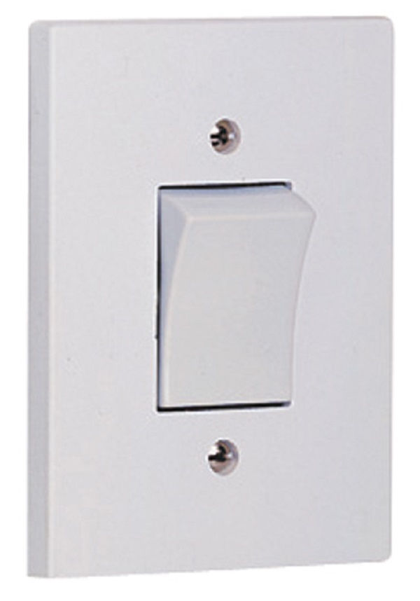 Interruptor Embutir 1 Tecla Simples Vertical 10A/250VCA 4x2 Cinza Aquatic com Placa