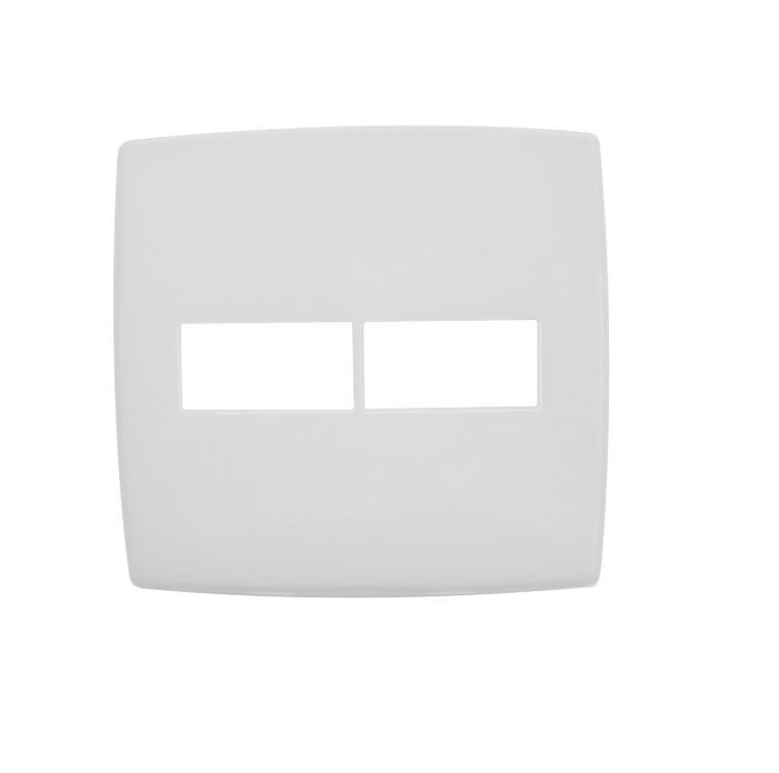 Placa PVC para 2 Módulos 4x4 Branca Linha Pial PLUS