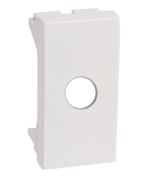 Módulo Módulo Passagem de Fio 1 Furo PVC Branco Linha Pial PLUS