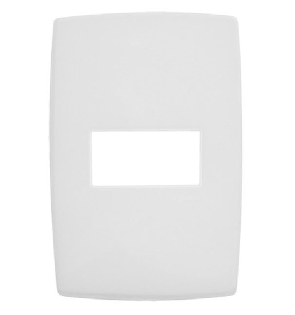 Placa PVC para 1 Módulo Horizontal 4x2 Branca Pial PLUS